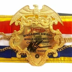 Iconsofboxing.com Mike Tyson Signed Ring Magazine Heavyweight Championship Belt