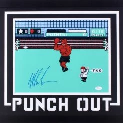 Iconsofboxing.com Mike Tyson Signed Punch-Out 18x22 Custom Framed Photo (JSA COA)