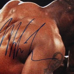 Iconsofboxing.com BOXING MEMORABILIA Mike Tyson Signed Iron Mike 22x26 Framed Display With Evander Holyfield (JSA COA)