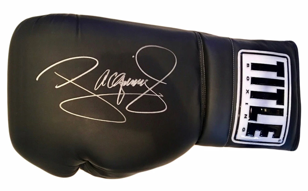 Iconsofboxing.com Manny Pacquiao Huge 22" Title Boxing Signed Autographed Black Boxing Glove TOP FIGHTERS