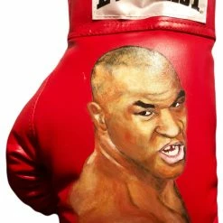 Iconsofboxing.com BOXING MEMORABILIA Mike Tyson Rare Original Hand Painted Art On A Leather Everlast Boxing Glove