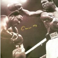 Iconsofboxing.com Muhammad Ali Vs Joe Frazier Signed Autographed 16 X 20 Boxing Photo Steiner Cert BOXING MEMORABILIA