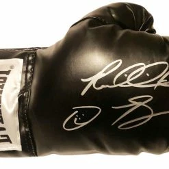 Iconsofboxing.com Riddick Bowe Right Hand Autographed With Inscriptions Everlast Black Boxing Glove