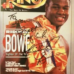 Iconsofboxing.com Riddick Bowe Autographed With Inscriptions 8 X 10 Photo