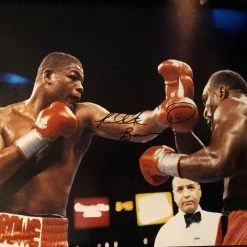Iconsofboxing.com Riddick Bowe Vs Evander Holyfield 16x20 Autographed Fight Photo