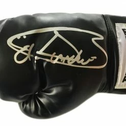 Iconsofboxing.com Saul Canelo Alvarez Signed Black Everlast Boxing Glove In Silver