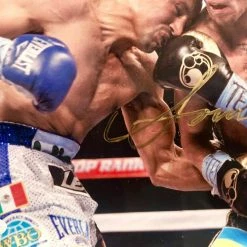 Iconsofboxing.com Vasyl Lomachenko Autographed 8x10 Action Fight Photo In Gold Signature, JSA