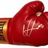 Iconsofboxing.com Vasyl Lomachenko Autographed Everlast Red Boxing Glove In Silver Signature TOP FIGHTERS