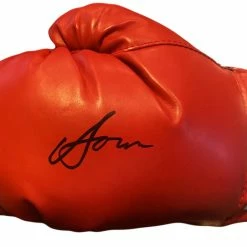 Iconsofboxing.com TOP FIGHTERS Vasyl Lomachenko New Rare Autographed Everlast Red Boxing Glove In Black Signature