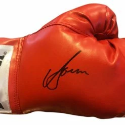Iconsofboxing.com Vasyl Lomachenko New Rare Autographed Everlast Red Boxing Glove In Black Signature TOP FIGHTERS