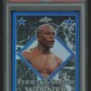 Iconsofboxing.com Floyd Mayweather Jr. 2017 Leaf Metal Floyd Mayweather #FCW01 Fight Of The Century Blue /5 (PSA 9)