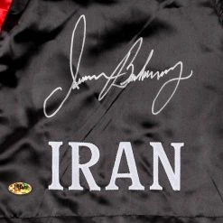 Iconsofboxing.com Iran Barkley Signed Boxing Trunks (MAB Hologram) TOP FIGHTERS