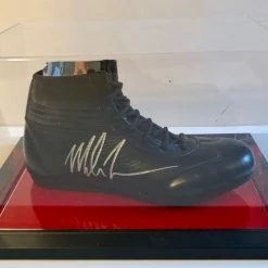 Iconsofboxing.com Mike Tyson Autographed Rare Black Custom Made Boxing Boot JSA Certified