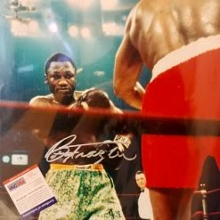 Iconsofboxing.com Joe Frazier Signed Autographed Rare 16 X 20 Size Vs Muhammad Ali Photo PSA Certified