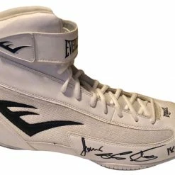 Iconsofboxing.com BOXING MEMORABILIA James "Lights Out" Toney Autographed Everlast Boxing Boot Very Rare