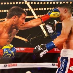 Iconsofboxing.com Vasyl Lomachenko Autographed 8 X 10 Photo In Gold Signature, JSA CERT TOP FIGHTERS