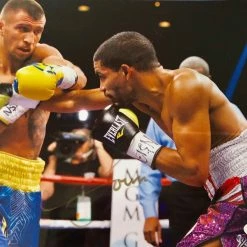 Iconsofboxing.com Vasyl Lomachenko Autographed 8 X 10 Photo In Gold Signature, JSA CERT