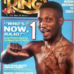 Iconsofboxing.com BOXING MEMORABILIA Pernell Whitaker Signed 8x10 Photo Of The Champ On The Ring Magazine Cover