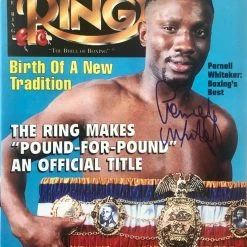 Iconsofboxing.com Pernell Whitaker Signed 8x10 Photo Of The P4P Champ On The Ring Magazine Cover