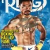 Iconsofboxing.com Boxer Manny Pacquiao Autographed Ring Magazine In Silver Signature, BOXING MEMORABILIA