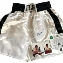 Iconsofboxing.com Muhammad Ali Rare Autographed Signed Everlast Boxing Rare Custom Trunks SSG CERT BOXING MEMORABILIA