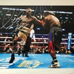 Iconsofboxing.com Deontay Wilder 16x20 Framed White Autographed Boxing Photo Autographed Certified Beckett BOXING MEMORABILIA