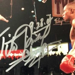 Iconsofboxing.com Felix Tito Trinidad Framed 11x17 Size Autographed Boxing Photo In Silver Signature