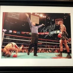 Iconsofboxing.com Felix Tito Trinidad Framed 11x17 Size Autographed Boxing Photo In Silver Signature