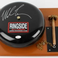 Iconsofboxing.com Mike Tyson Signed Autograph RARE Boxing Ring Bell JSA Witnessed Certified
