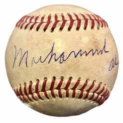 Iconsofboxing.com Vintage Muhammad Ali Signed Autographed Used Baseball Authentic BOXING MEMORABILIA