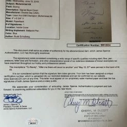 Iconsofboxing.com Muhammad Ali Deluxe Protected Autographed Cut And Hand Written Inscription JSA