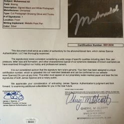 Iconsofboxing.com Muhammad Ali Deluxe Protected Autographed Cut And Hand Written Inscription JSA BOXING MEMORABILIA
