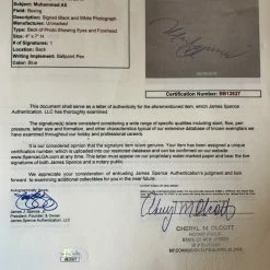 Iconsofboxing.com Muhammad Ali Deluxe Protected Autographed Cut And Hand Written Inscription JSA BOXING MEMORABILIA