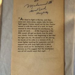 Iconsofboxing.com BOXING MEMORABILIA Muhammad Ali Deluxe Protected Autographed Cut And Hand Written Inscription JSA