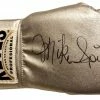 Iconsofboxing.com Michael Spinks Autographed Signed Silver Reyes Boxing Glove Witnessed Photo