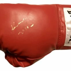 Iconsofboxing.com Gerald McClellan Autographed Red Everlast Boxing Glove WBO Champ BOXING MEMORABILIA