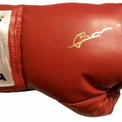 Iconsofboxing.com Gerald McClellan Autographed Red Everlast Boxing Glove WBO Champ BOXING MEMORABILIA