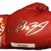 Iconsofboxing.com BOXING MEMORABILIA Andy Ruiz Jr. Signed Autographed Red Everlast Boxing Gloves In Silver COA