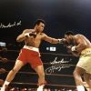 Iconsofboxing.com BOXING MEMORABILIA Muhammad Ali Vs Joe Frazier Signed Autographed 16 X 20 Boxing Photo