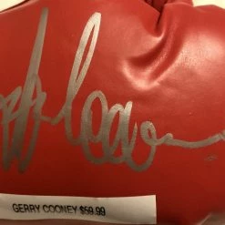 Iconsofboxing.com Gerry Cooney Signed Autographed Red Everlast Boxing Glove BOXING MEMORABILIA