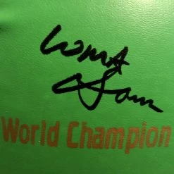 Iconsofboxing.com Vasyl Lomachenko Full Autographed Custom Green Boxing Glove In Black Signature TOP FIGHTERS