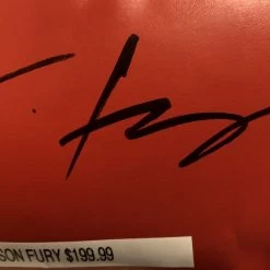 Iconsofboxing.com Tyson Fury Signed Red Everlast Boxing Glove Fury Boxing Autograph Memorabilia