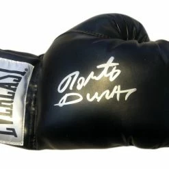 Iconsofboxing.com Roberto Duran Autographed Signed Black Everlast Boxing Glove Large Signature TOP FIGHTERS