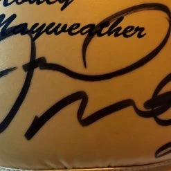 Iconsofboxing.com Floyd Mayweather Jr. Floyd Mayweather Signed Autographed Winning Gold Color Boxing Glove Full JSA Letter