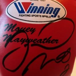 Iconsofboxing.com Floyd Mayweather Signed Autographed Winning Red Color Boxing Glove Full JSA Letter Floyd Mayweather Jr.