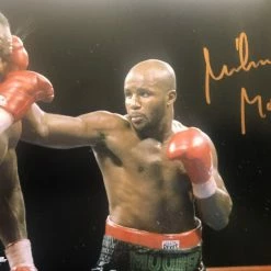 Iconsofboxing.com BOXING MEMORABILIA Michael Moore Signed Autographed 8x10 Boxing Photo Vs Evander Holyfield