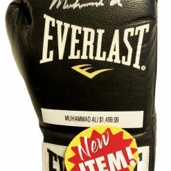 Iconsofboxing.com Muhammad Ali Autographed Black Everlast Old Vintage Boxing Gloves, Rare!