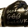 Iconsofboxing.com BOXING MEMORABILIA Gennady Golovkin Autographed Everlast Black Boxing Glove In Silver Signature