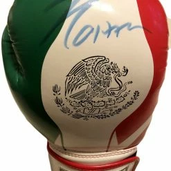 Iconsofboxing.com BOXING MEMORABILIA Julio Cesar Chavez Sr. Signed Autographed Mexican Flag Boxing Glove