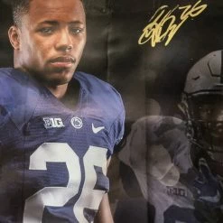 Iconsofboxing.com TOP FIGHTERS Saquon Barkley Signed Autographed Penn State Rare Banner COA JSA